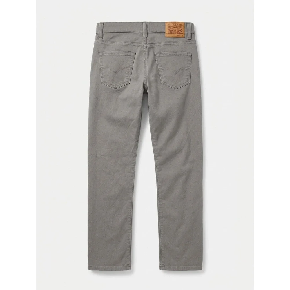 Levis 511 Slim Fit Boys Pants Gray Twill Size 16 Regular W28 L28 7648-G86